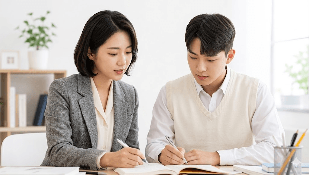 내신·수능·수행평가 자료를 함께 정리하는 모습
